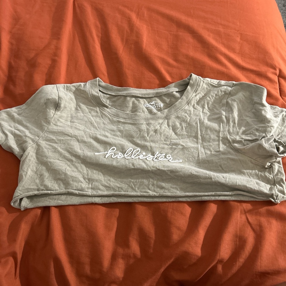 Hollister Light Gray Tee with Logo